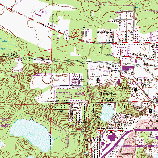 Topographic Map of Challenge Learning Center, FL
