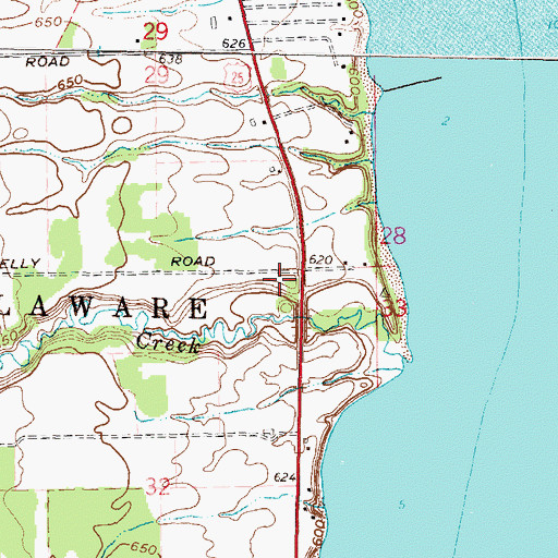 Topographic Map of Kelley Cemetery (historical), MI