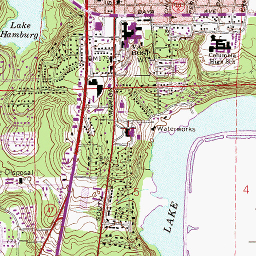 Topographic Map of Florida Department of Transportation District 2 Office, FL