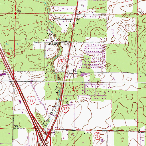 Topographic Map of Lake City Baptist Temple, FL