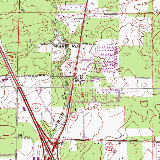 Topographic Map of New Life Church, FL