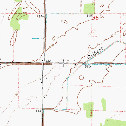 Topographic Map of Great Lakes Baptist Church, MI