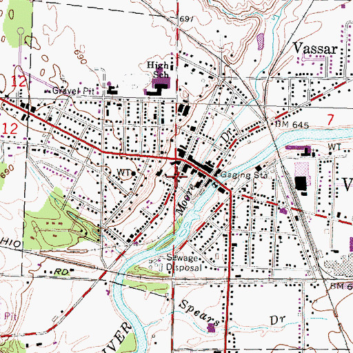 Topographic Map of Wightman Building Historical Marker, MI