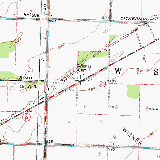 Topographic Map of Indian Dave Historical Marker, MI