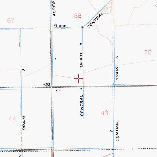 Topographic Map of Central Drain Four, CA