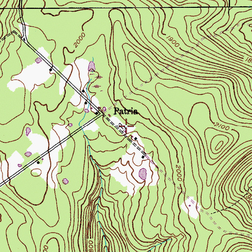 Topographic Map of Patria Cemetery, NY
