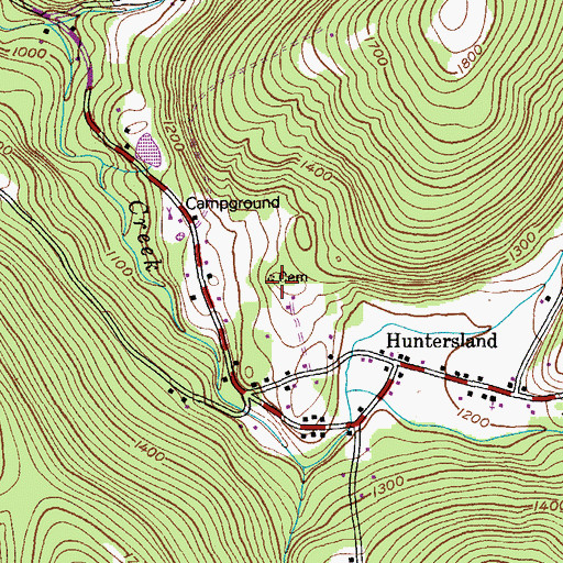 Topographic Map of Barkman Cemetery, NY