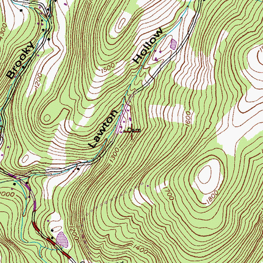 Topographic Map of Barkman Cemetery, NY