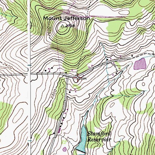Topographic Map of Potter Hill Cemetery, NY
