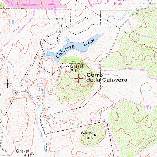 Topographic Map of Cerro de la Calavera, CA