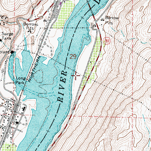 Topographic Map of Beebe Bridge Park, WA