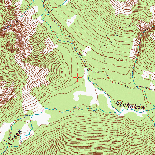 Topographic Map of Flat Creek Campsite, WA