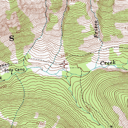Topographic Map of South Fork Campsite, WA