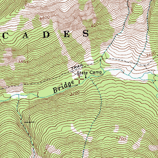 Topographic Map of 6 Mile Campsite, WA