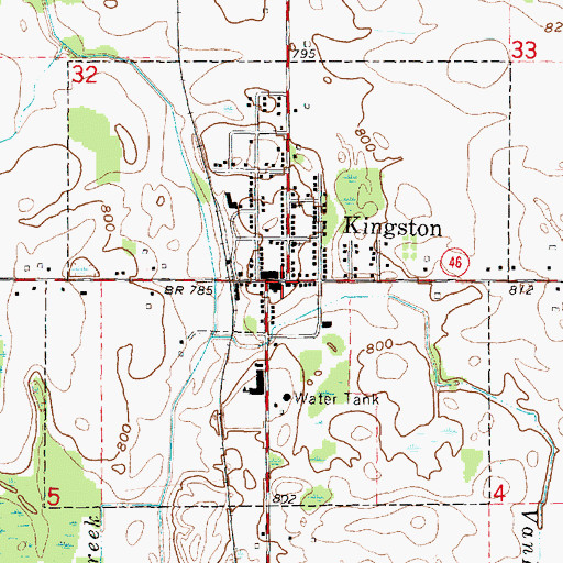 Topographic Map of Kingston Healthcare Clinic, MI