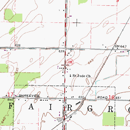 Topographic Map of Villageside Mobile Home Park, MI