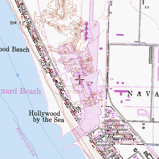 Topographic Map of Channel Islands Harbor, CA