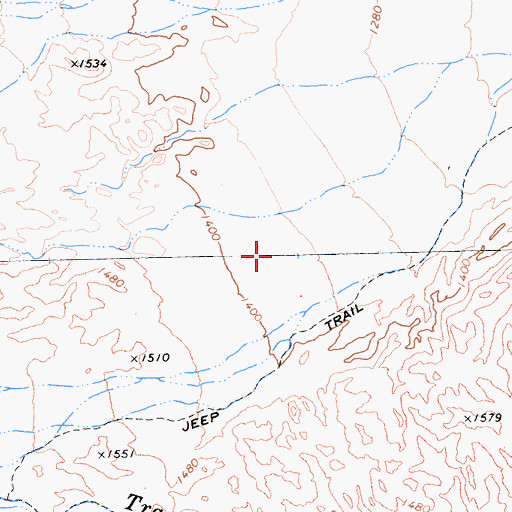 Topographic Map of Chemehuevi Mountains, CA