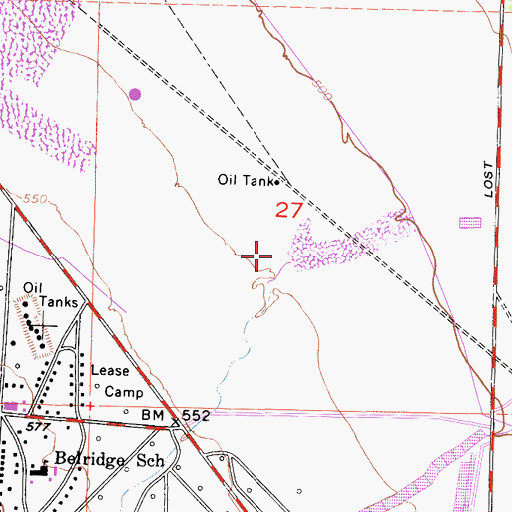 Topographic Map of Chico Martinez Creek, CA