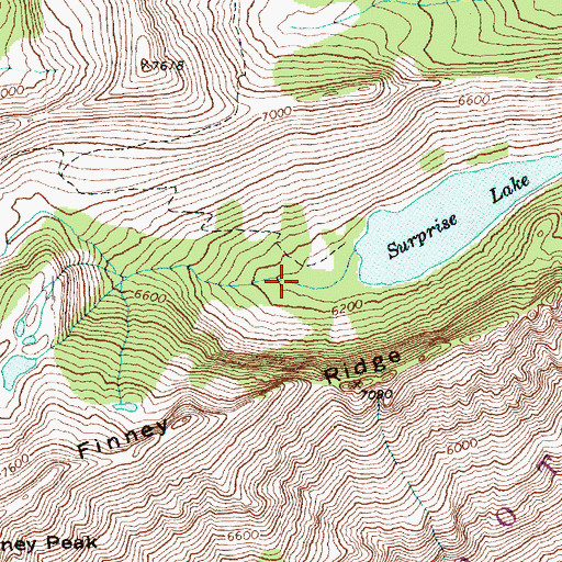 Topographic Map of Surprise Lake Campsite, WA