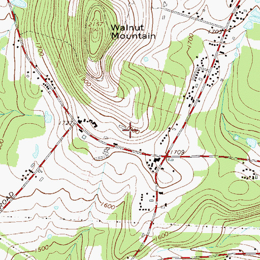 Topographic Map of Walnut Mountain Farm And Nursery, NY