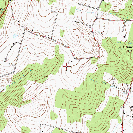 Topographic Map of Bridle Hill Farm, NY