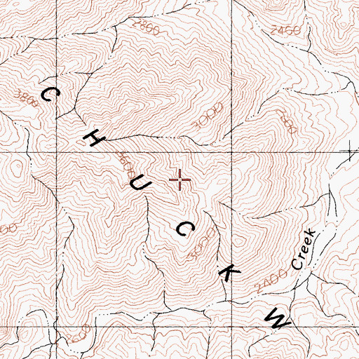 Topographic Map of Chuckwalla Mountains, CA