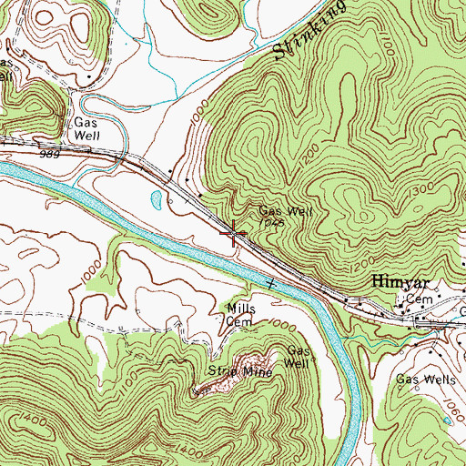 Topographic Map of Keel Railroad Station (historical), KY