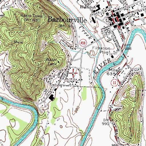 Topographic Map of Apple Grove (historical), KY