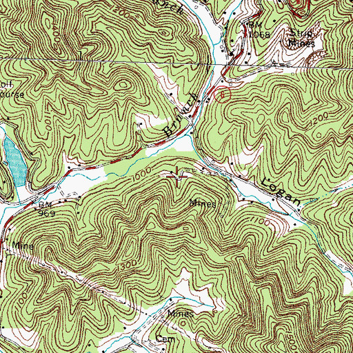Topographic Map of Low Hollow, KY