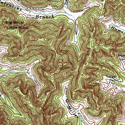 Topographic Map of The Corral, KY