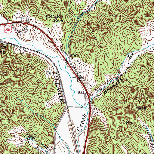 Topographic Map of Pleasant Ridge Church (historical), KY