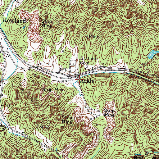 Topographic Map of Charlton Post Office (historical), KY