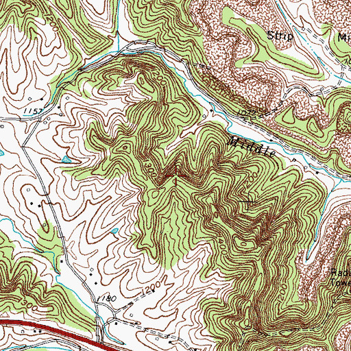 Topographic Map of Keck School (historical), KY