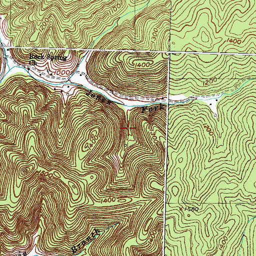 Topographic Map of Smith Branch, KY