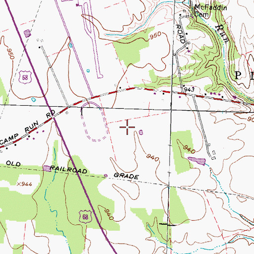 Topographic Map of Samson Hill, KY