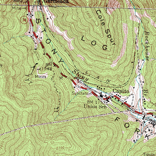 Topographic Map of Erelaman Railroad Station (historical), KY
