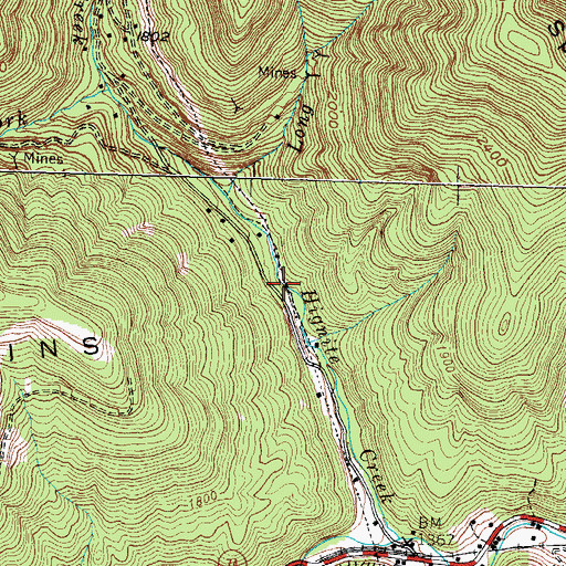 Topographic Map of Cloverleaf Railroad Station (historical), KY