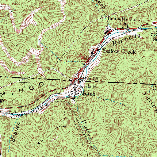 Topographic Map of Bosworth Post Office (historical), KY