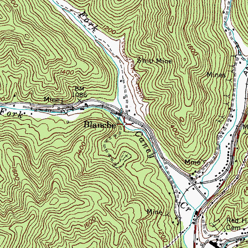 Topographic Map of Coleman Mine (historical), KY