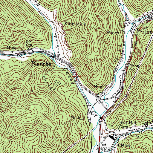 Topographic Map of Fox Ridge Railroad Station (historical), KY