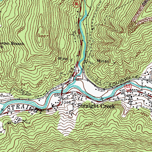Topographic Map of Elliots Ford, KY
