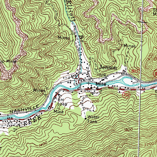 Topographic Map of Lark Railroad Station (historical), KY