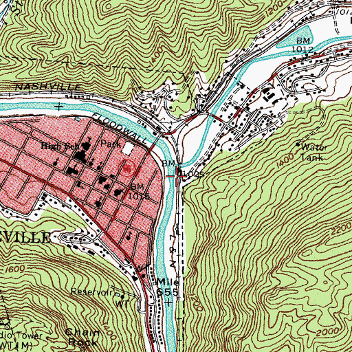 Topographic Map of Wenrick Railroad Station (historical), KY