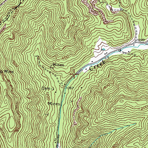 Topographic Map of Black Bear Mine (historical), KY