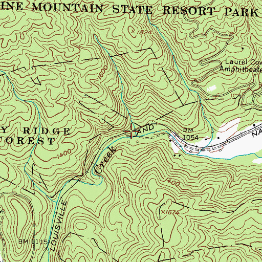 Topographic Map of Vogel Railroad Station (historical), KY