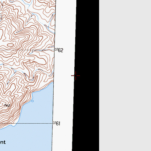 Topographic Map of Coches Prietos Anchorage, CA