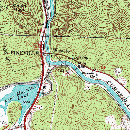 Topographic Map of Acosta Railroad Station (historical), KY