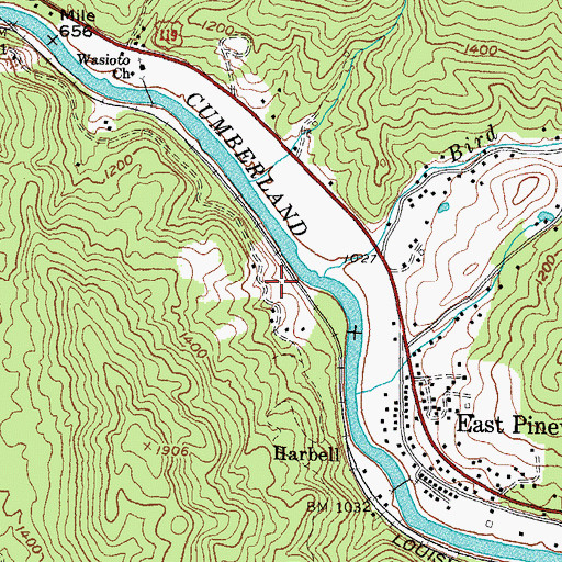 Topographic Map of Carrigan Railroad Station (historical), KY