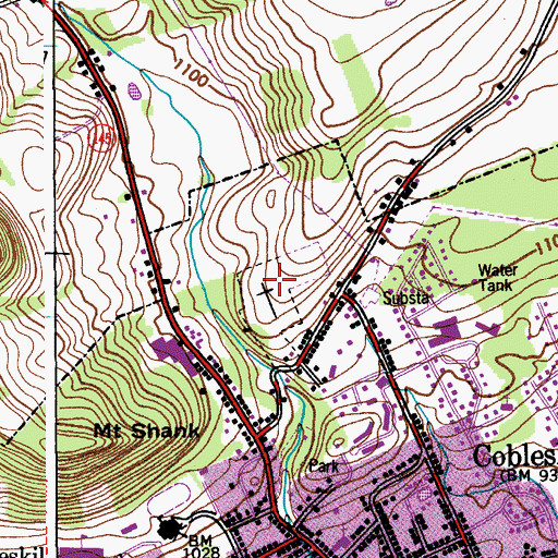 Topographic Map of Cobleskill Rural Cemetery, NY